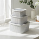 Plastic Tupperware Set - 3 Pieces